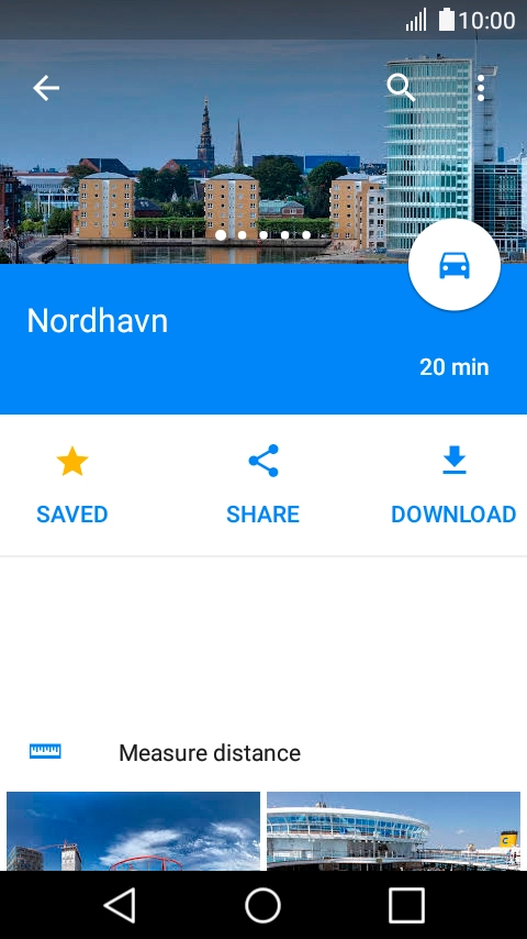 Press the travel information icon.