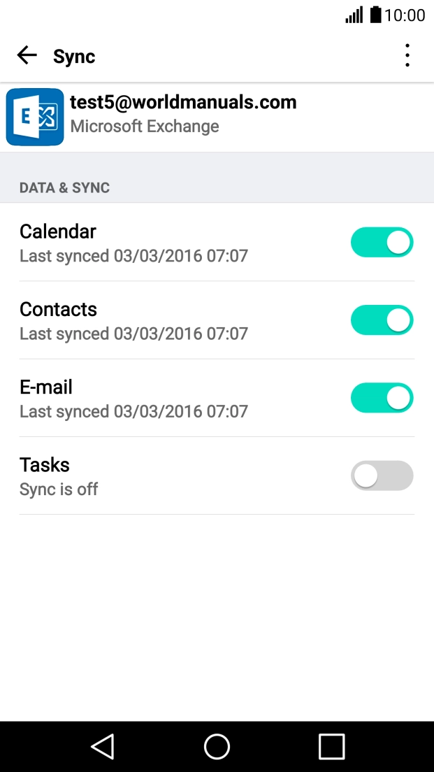 Press the menu icon.