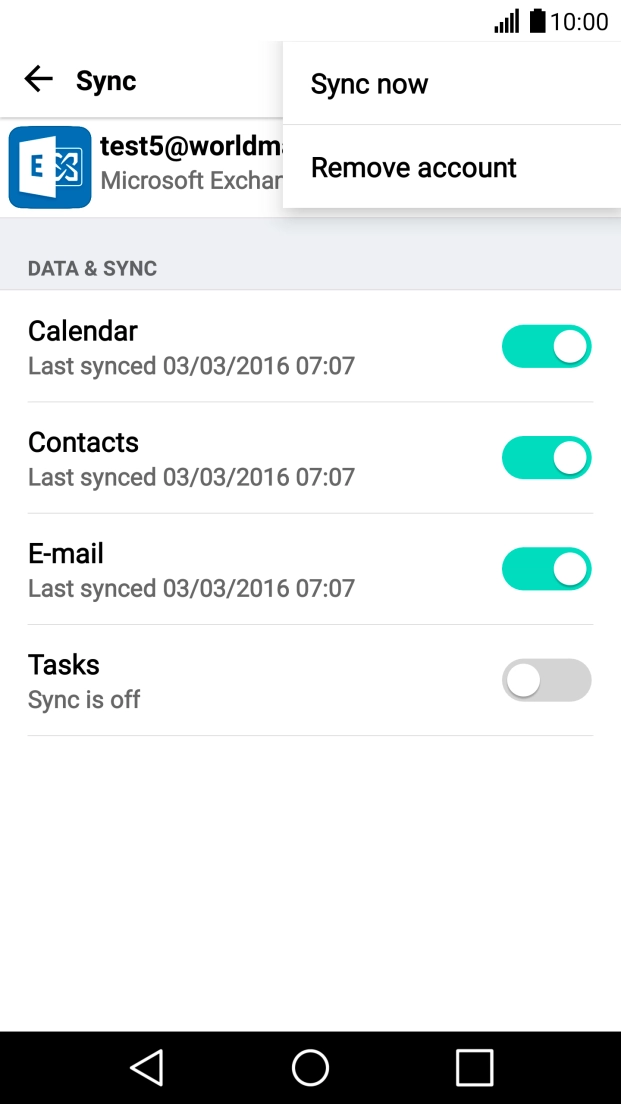 Press Remove account.
