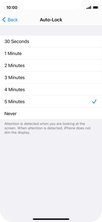 Press the required setting. Press the required setting.