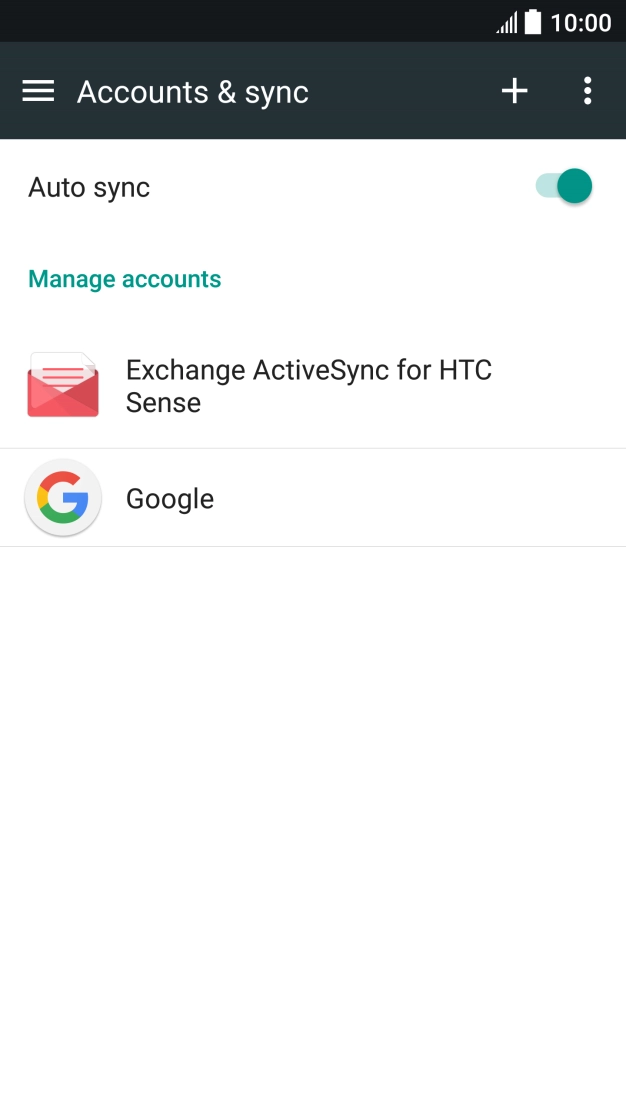 Press the new account icon.