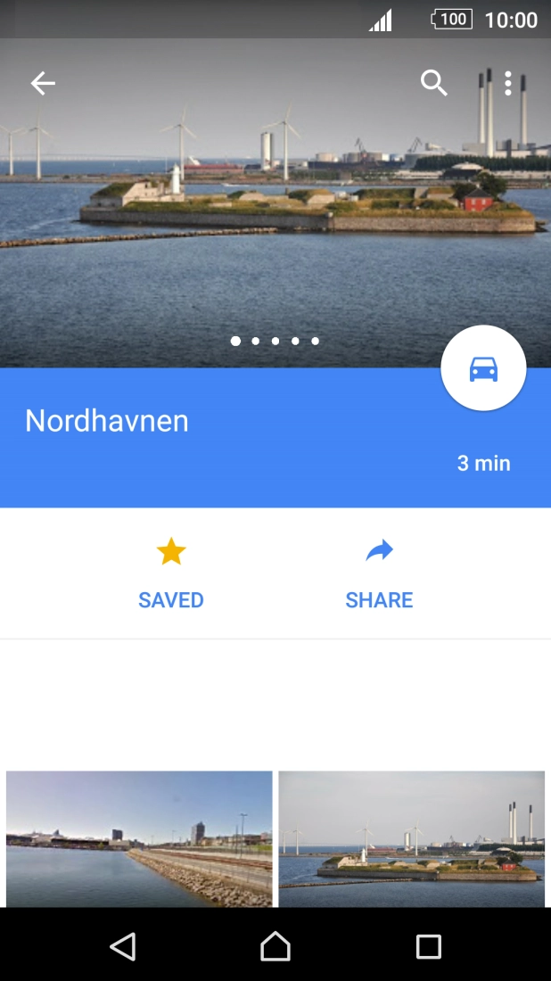 Press the travel information icon.