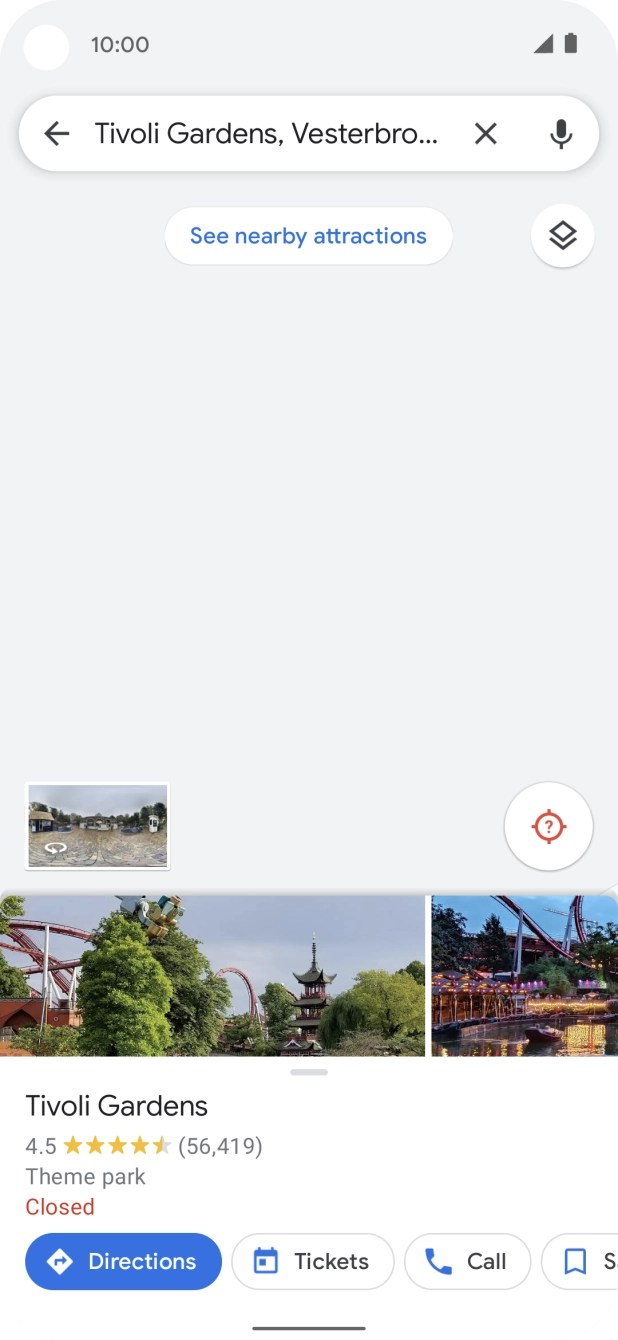 Press the destination at the bottom of the screen.