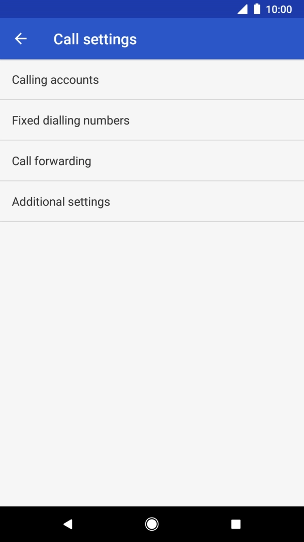 Press Call forwarding.