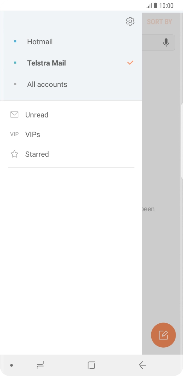 Press the settings icon. Press the settings icon.