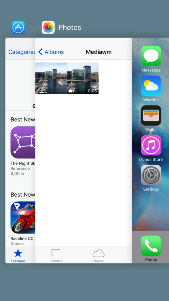 Slide the required application upwards to end it. Slide the required application upwards to end it.