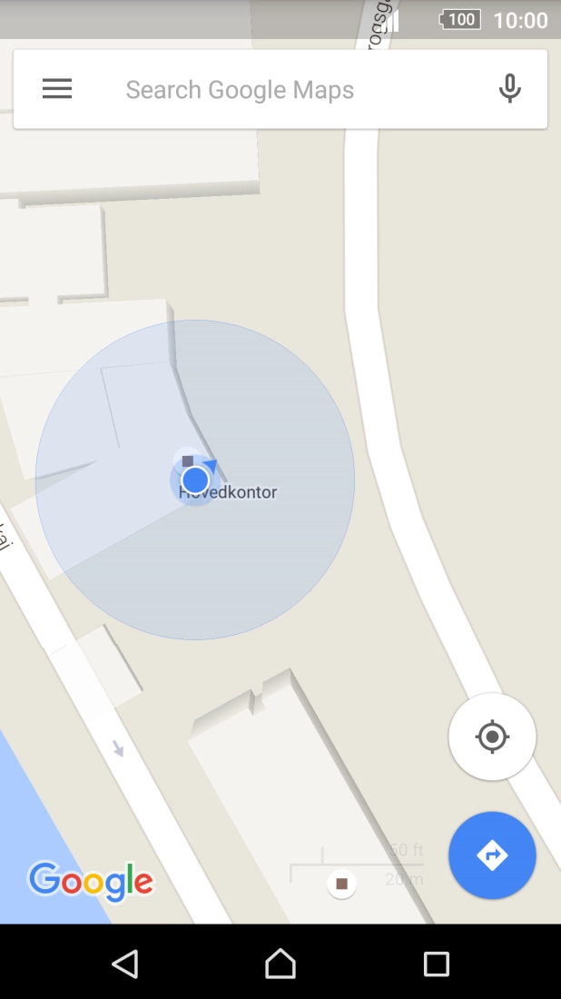 Press Search Google Maps and key in the required destination.