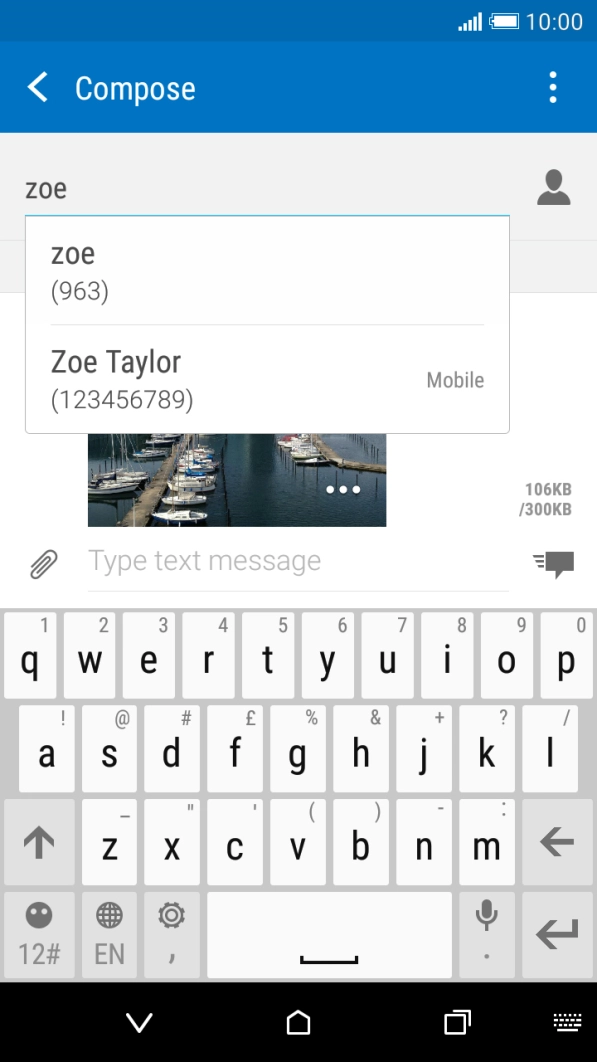 Press the required contact.
