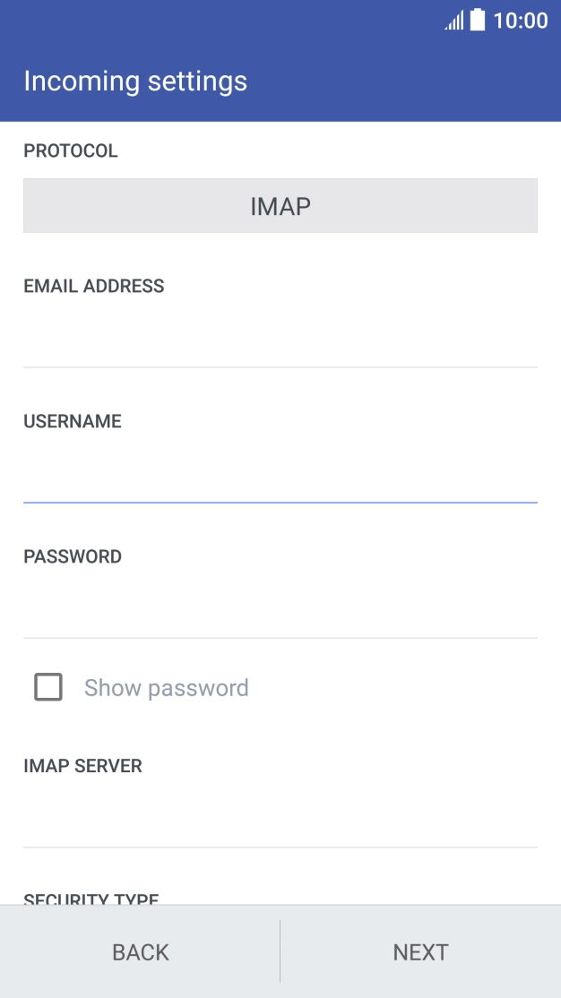 Press the field below 