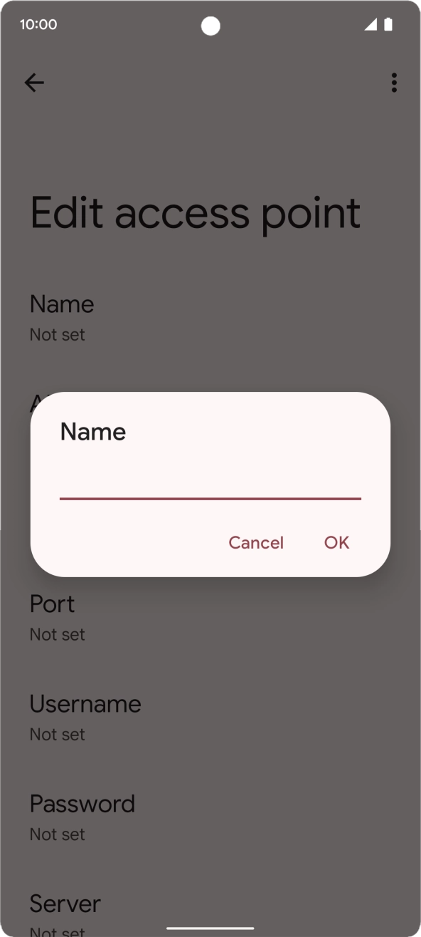 Key in Telstra Internet and press OK. Key in Telstra Internet and press OK.