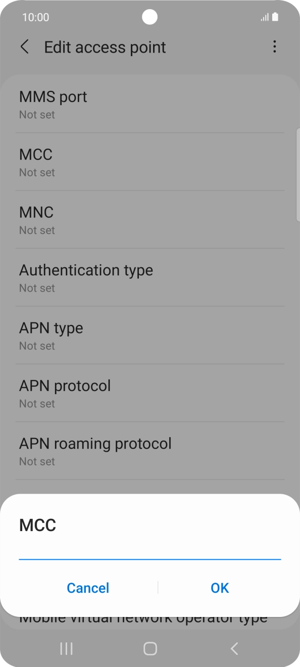 Key in 505 and press OK.