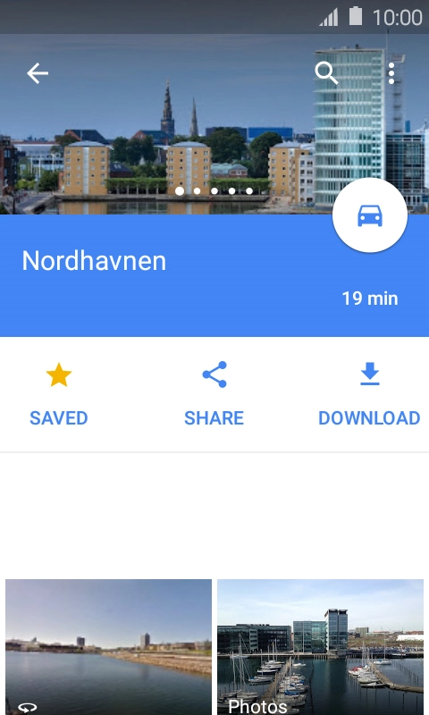 Press the travel information icon.