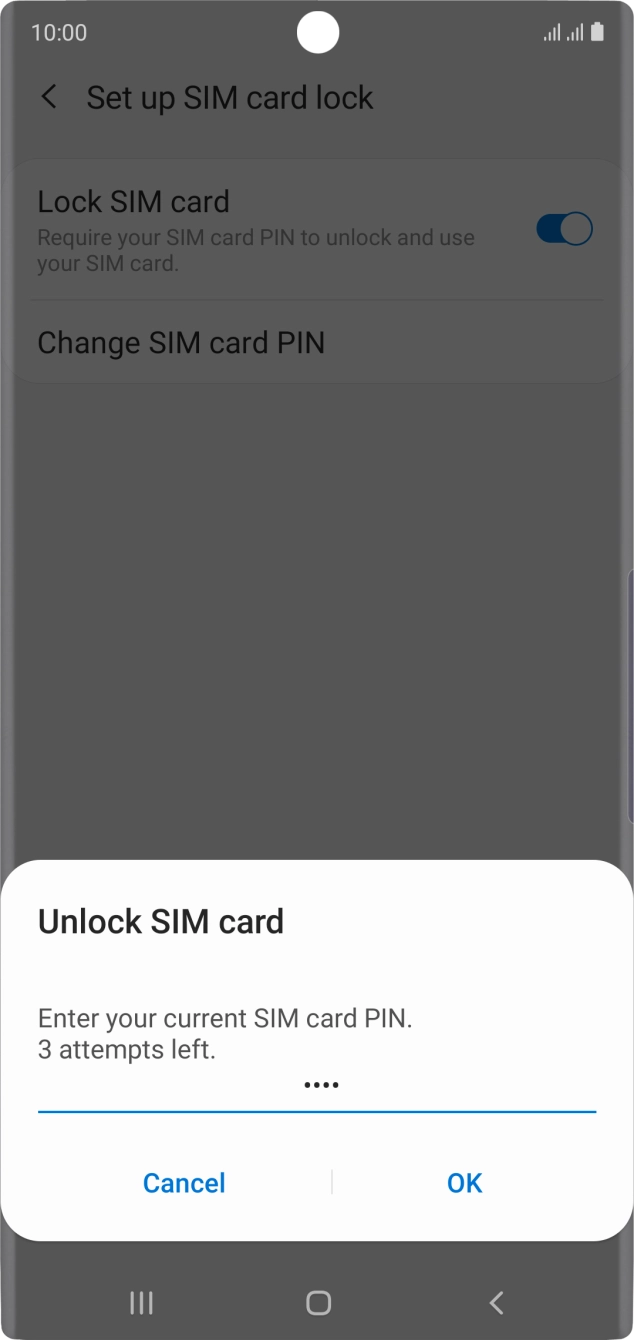 Key in your PIN and press OK. Key in your PIN and press OK.