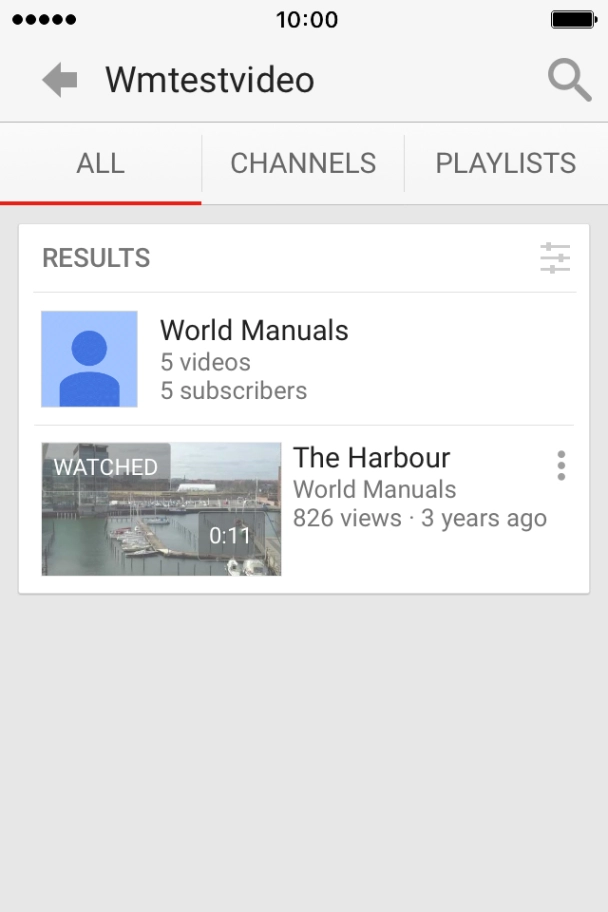 Press the required video clip.