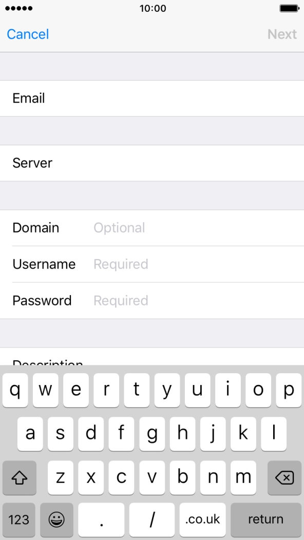 Press Domain and key in the domain. Press Domain and key in the domain.