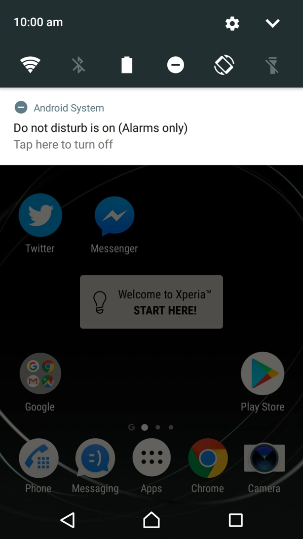 Press the sound settings icon to turn off silent mode.
