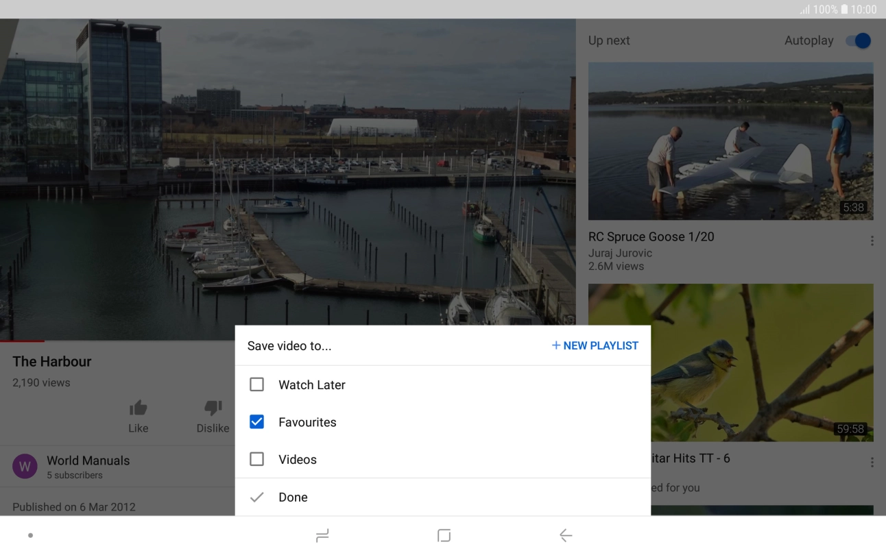 Press the required playlist.