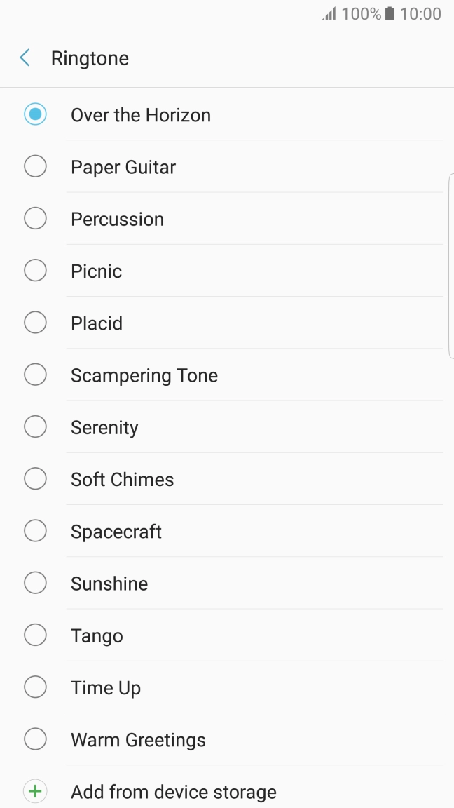 Press Add from device storage.