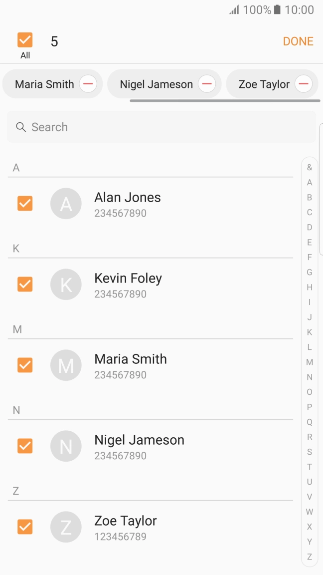 Press DONE. Press DONE.