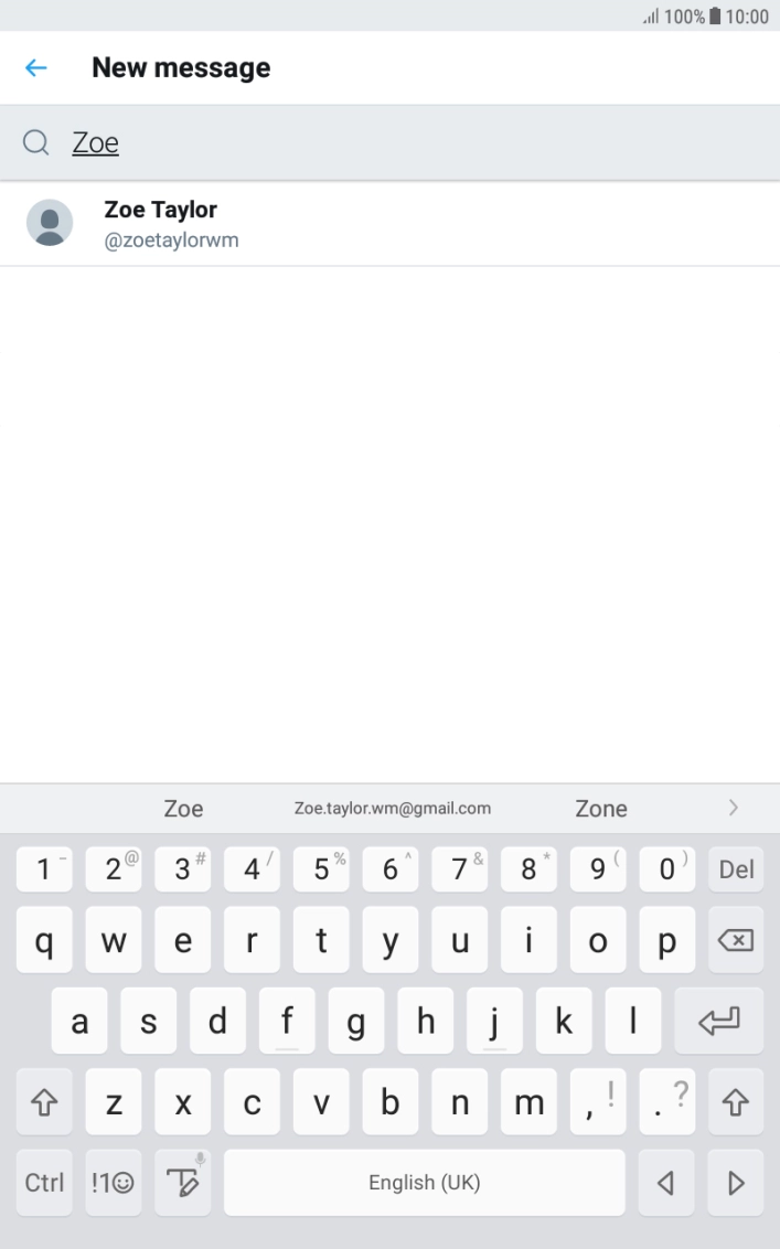 Press the required contact.