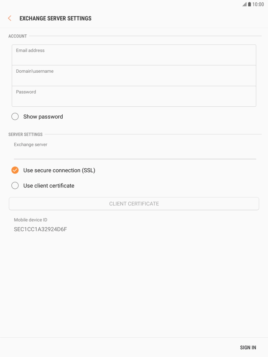 Press the field below 