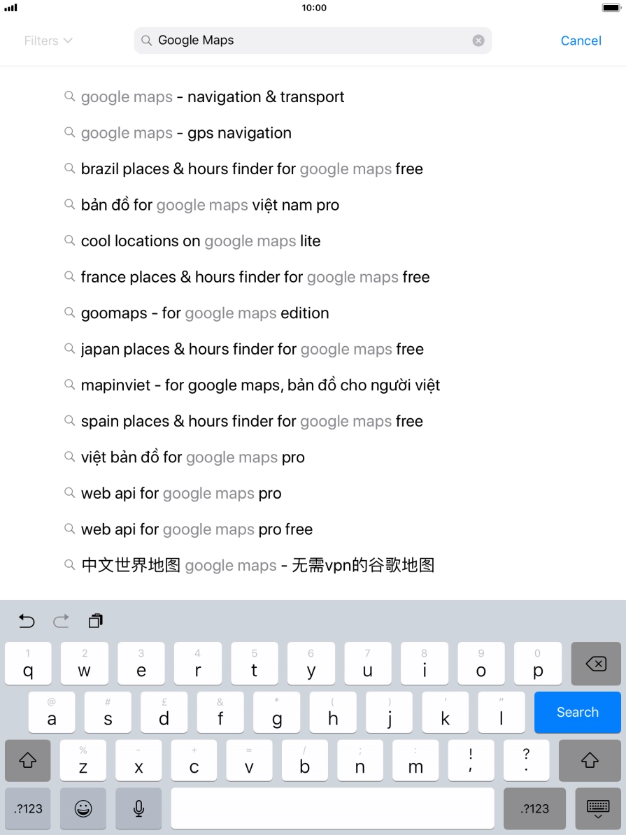 Key in Google Maps and press Search. Key in Google Maps and press Search.