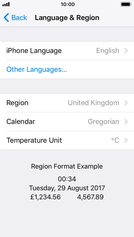 Press iPhone Language.