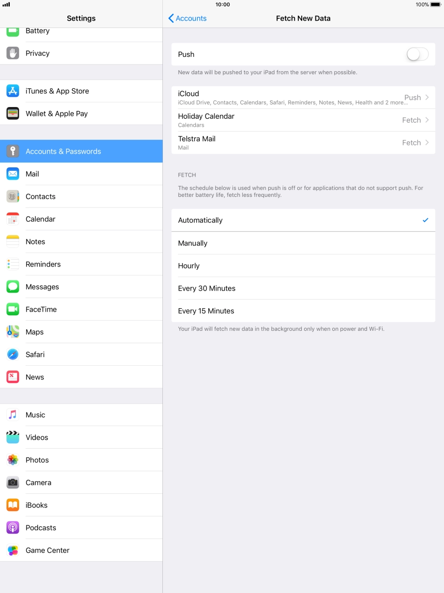 If you turn off the function, press the required setting.