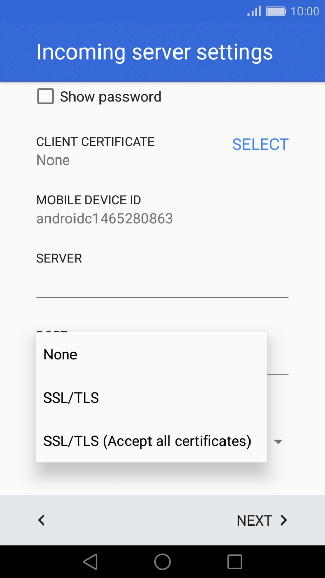Press None to turn off the function.