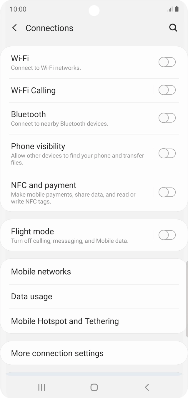 Press Mobile networks.