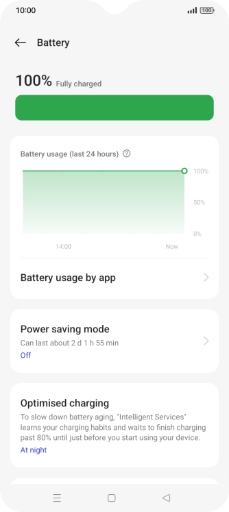 Press Power saving mode. Press Power saving mode.