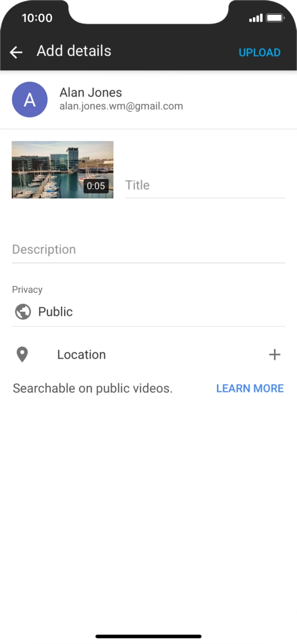 Press the text input field.