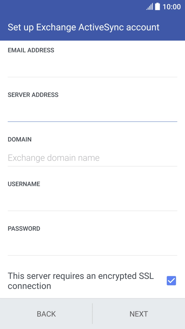 Press the field below 