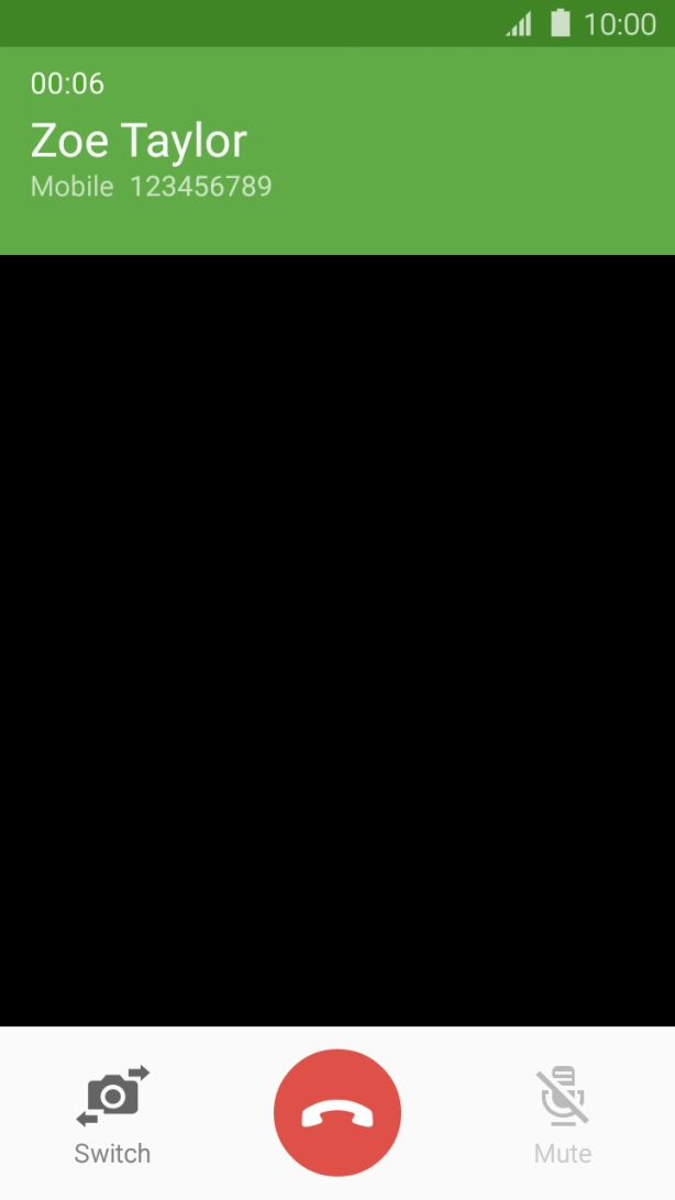 Press Switch to switch between the front and the back camera. Press Switch to switch between the front and the back camera.