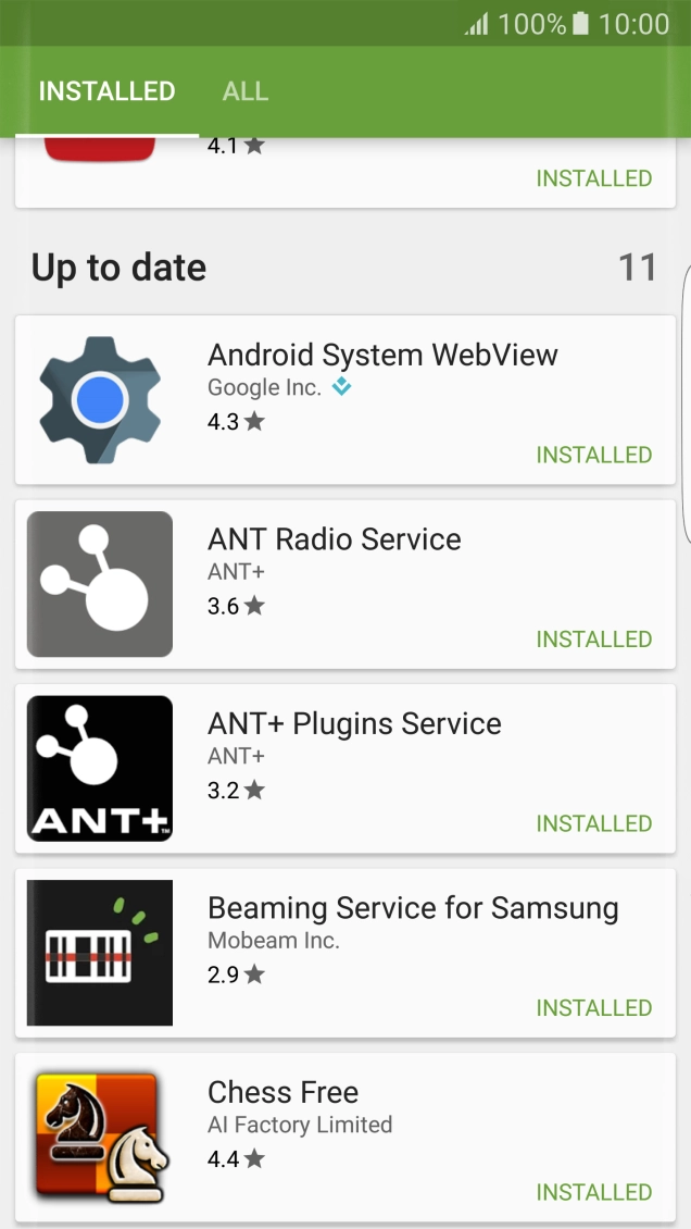 Press the required app.