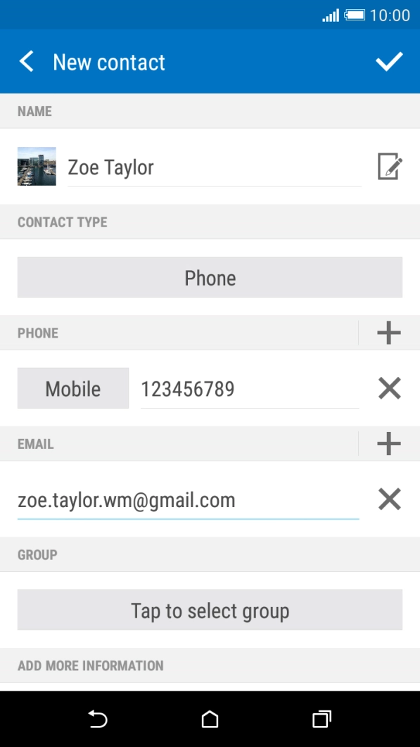 Press the confirm icon.