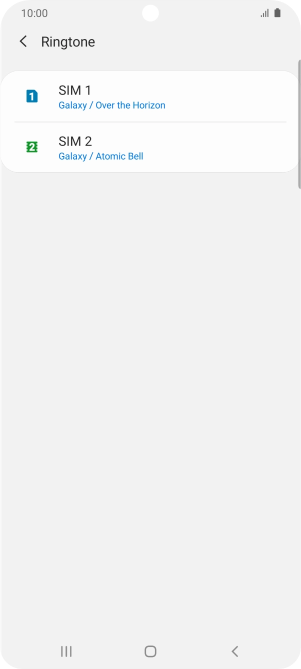 Press the name of your SIM.