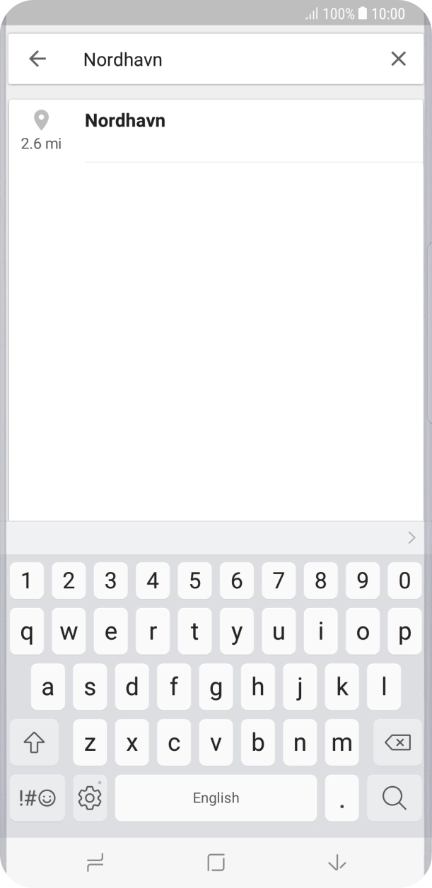 Press the required destination.