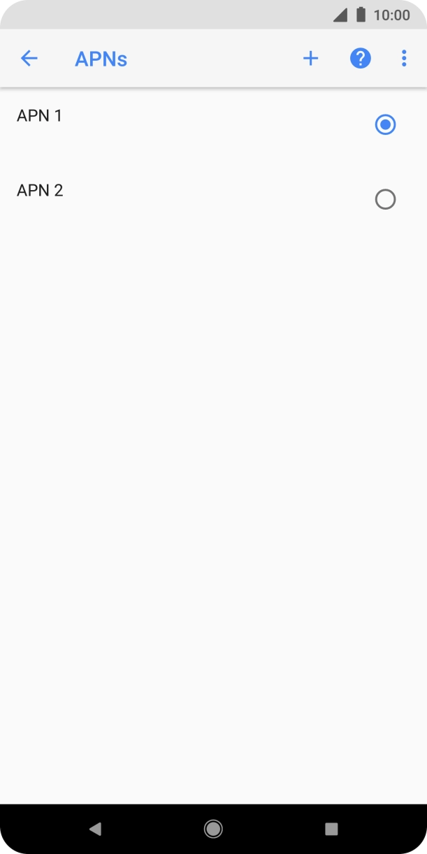 Press the field next to the data connection to activate it. Press the field next to the data connection to activate it.