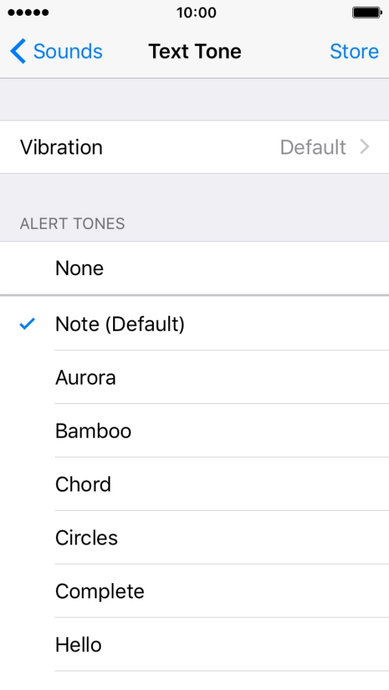 Press the different message tones to hear them.