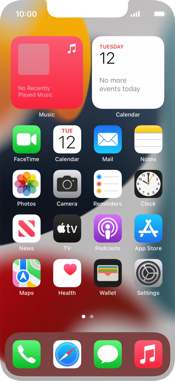Slide your finger downwards starting from the top right side of the screen.