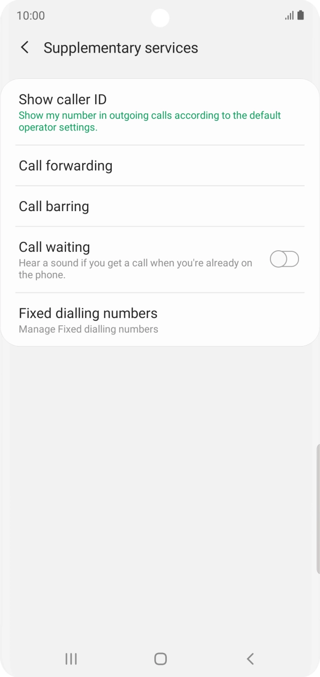 Press Call forwarding.