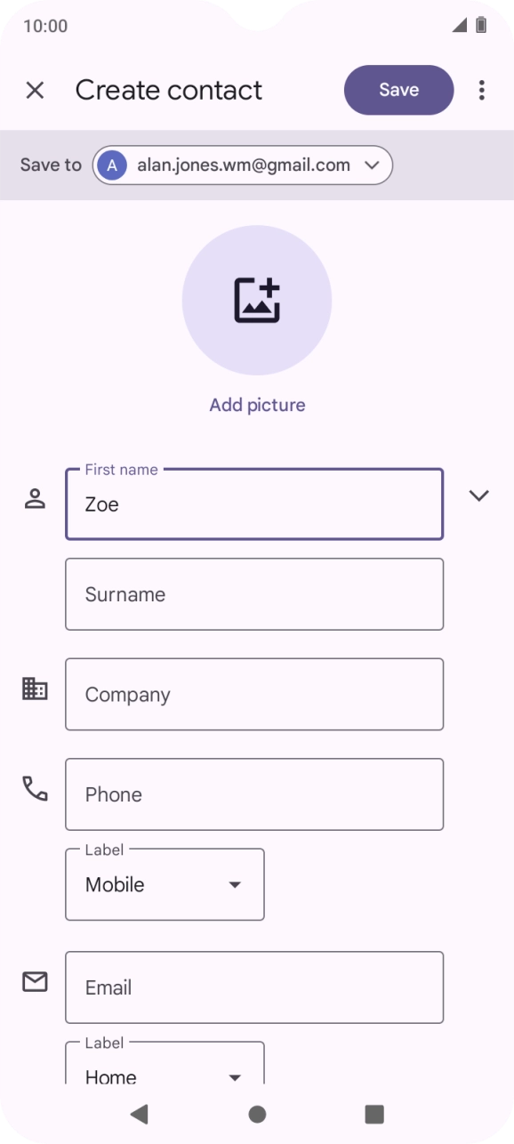 Press Surname and key in the last name. Press Surname and key in the last name.