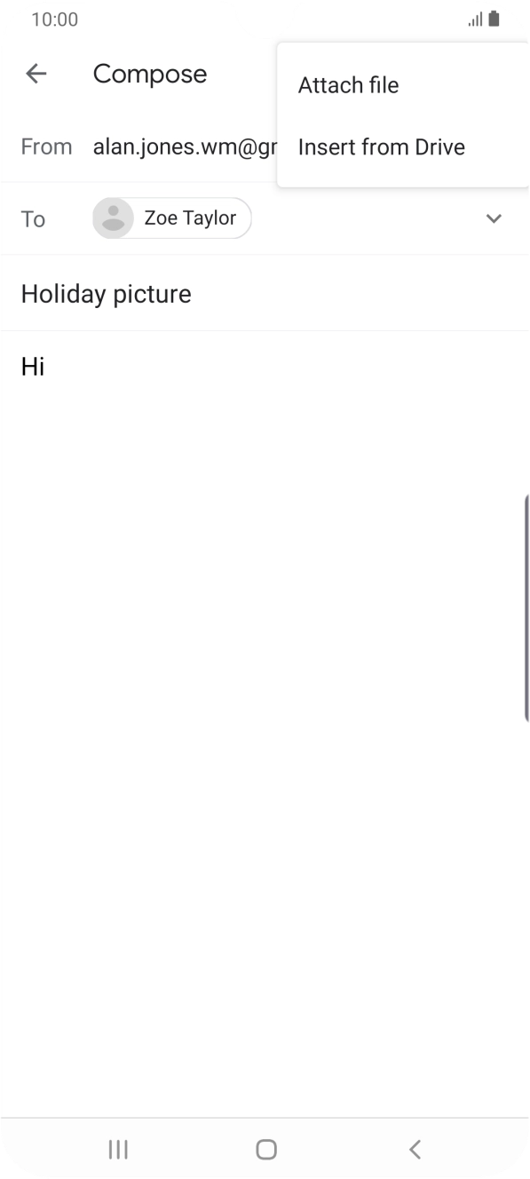Press Attach file and go to the required folder.
