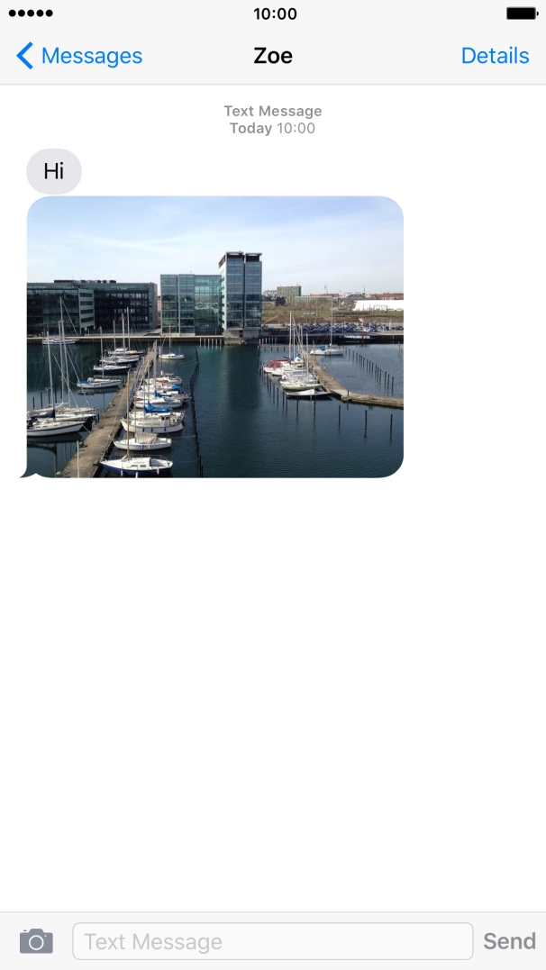 Press the required picture message to see the contents attached.