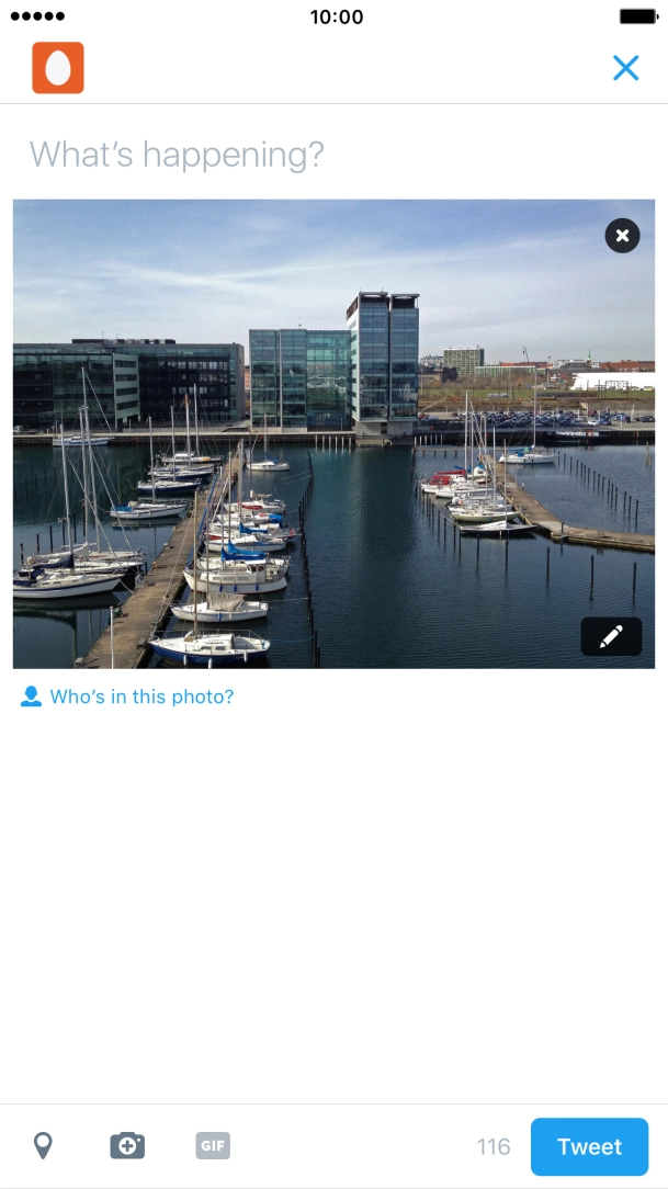 Press the text input field. Press the text input field.