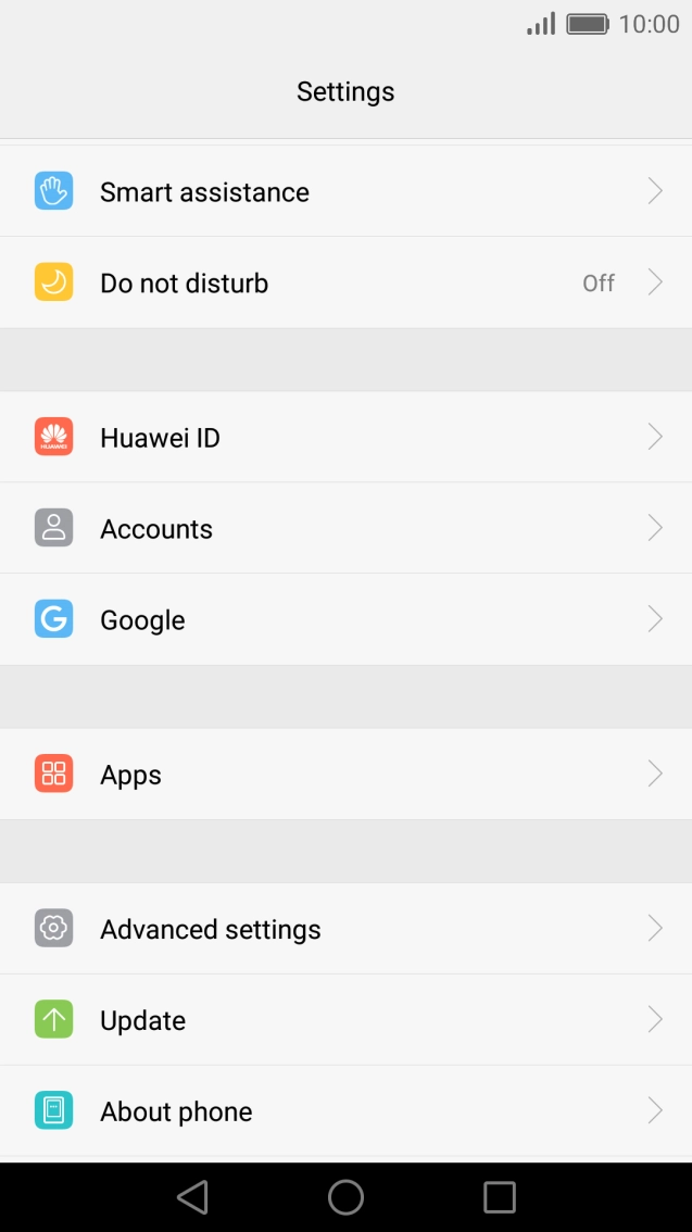 Press Advanced settings.