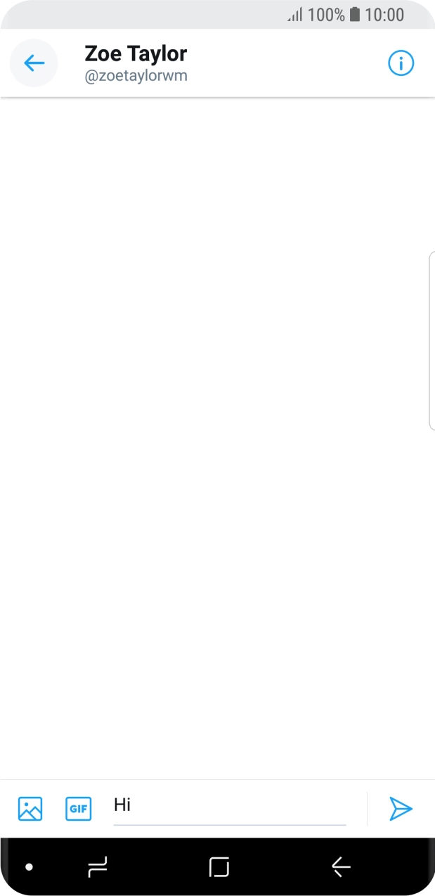 Write the required message and press the send icon.
