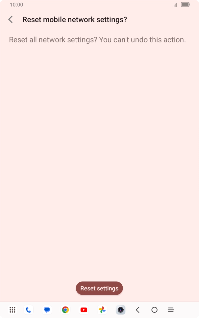 Press Reset settings.