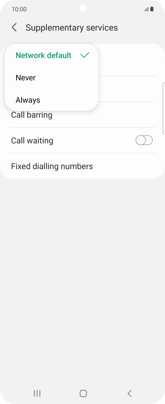 Press Always to turn on caller identification.